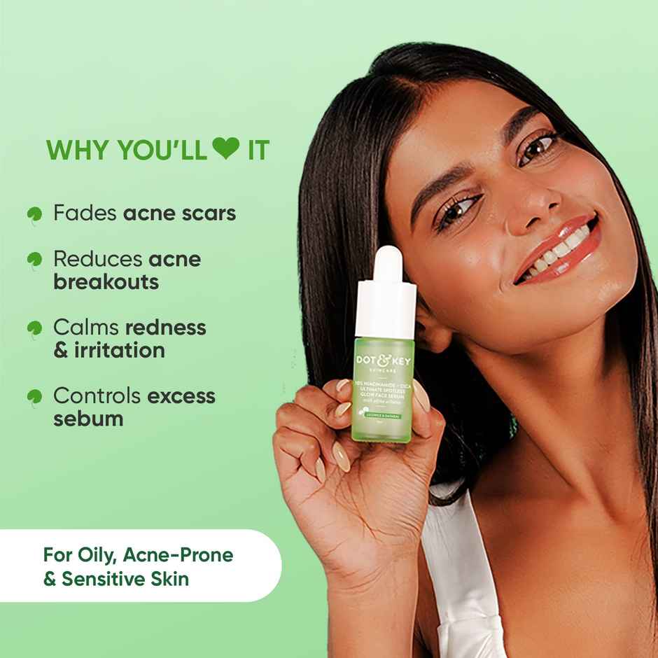 Dot & Key 10% Niacinamide Cica Face Serum With 3% Tranexamic For Dark Spots & Acne Scars