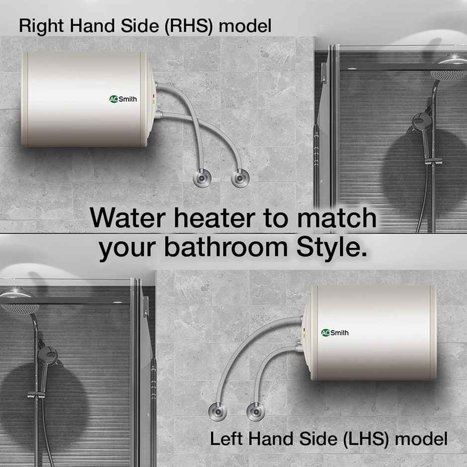 AO Smith HAS-X1-025-RHS Storage 25 Litre Horizontal Water Heater (Geyser)