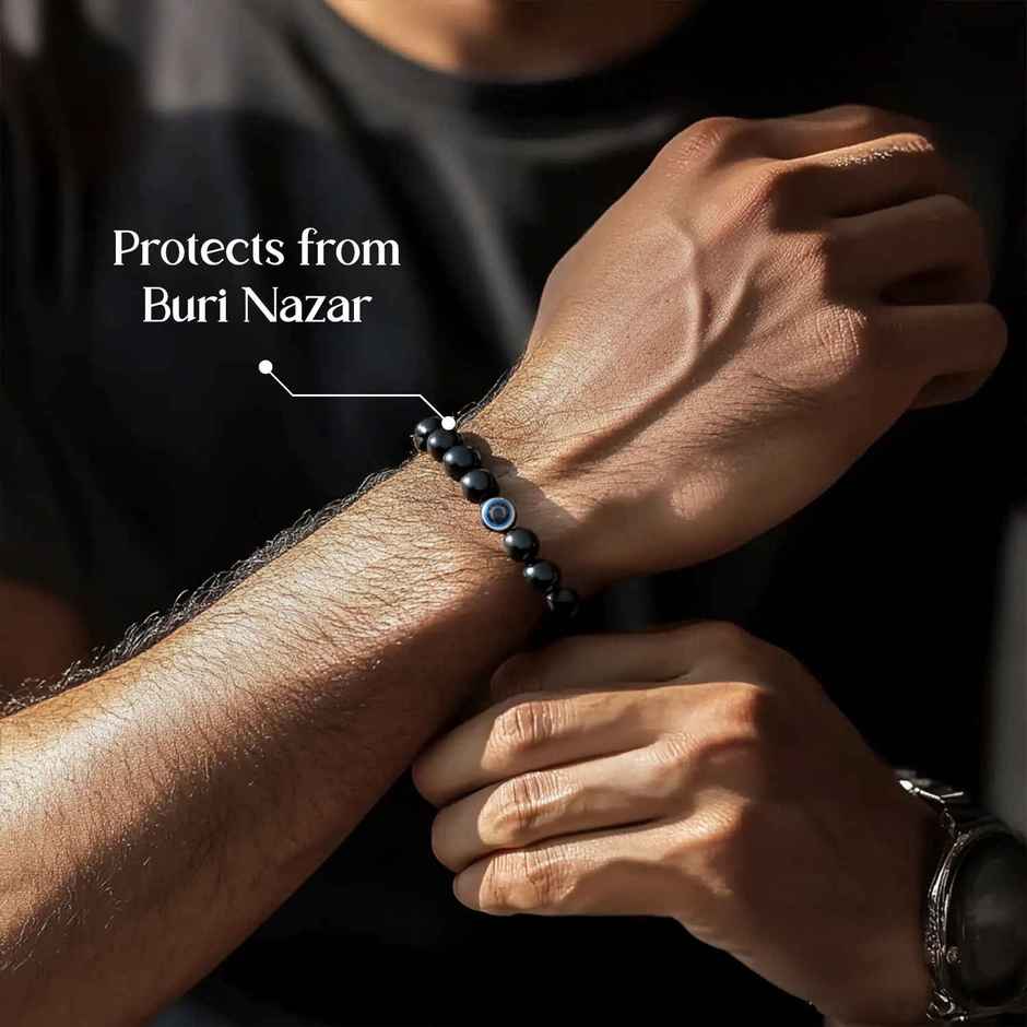 Astrotalk Evil Eye Bracelet With Black Obsidian