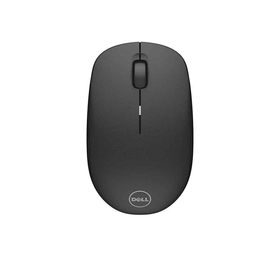 Dell WM126 Wireless Mouse, 1000DPI, 2.4 Ghz with USB Nano Receiver, Optical Tracking, 12-Months Battery Life, Plug and Play, Ambidextrous, Connect Up To 6 Compatible Devices With One Receiver - Black