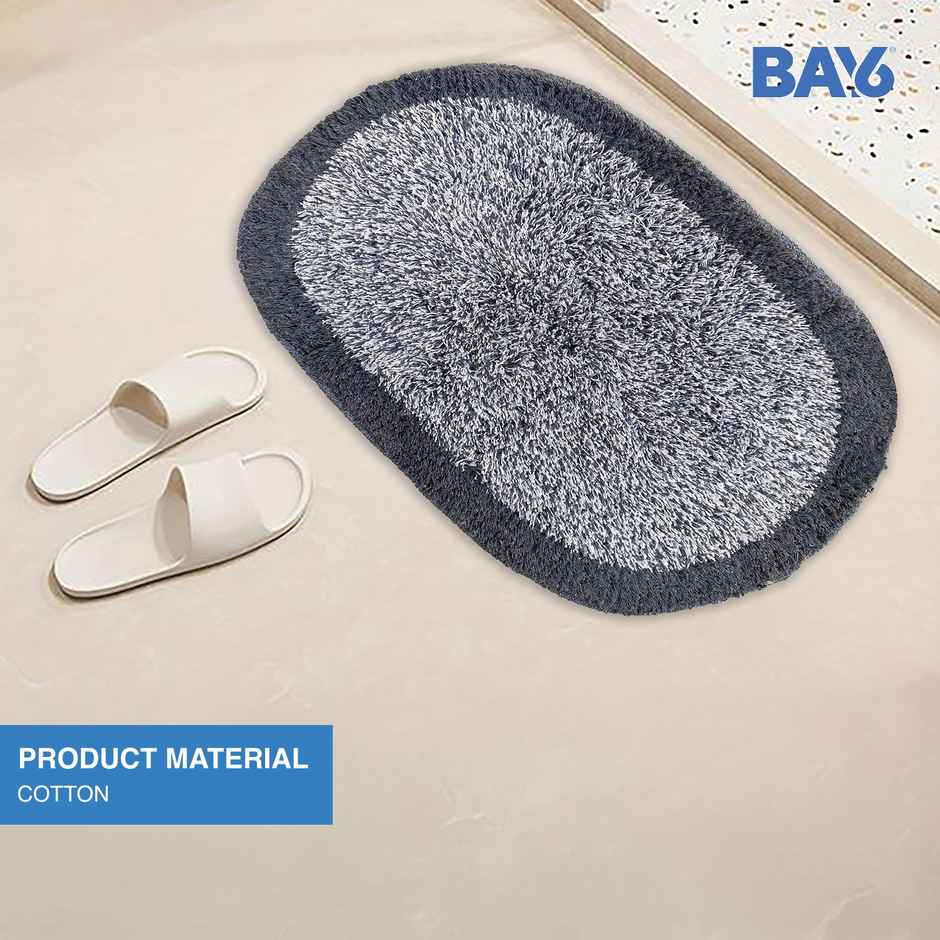 BAY6 Bae Oval Cotton Doormat Set | 40 x 60 cm - Grey