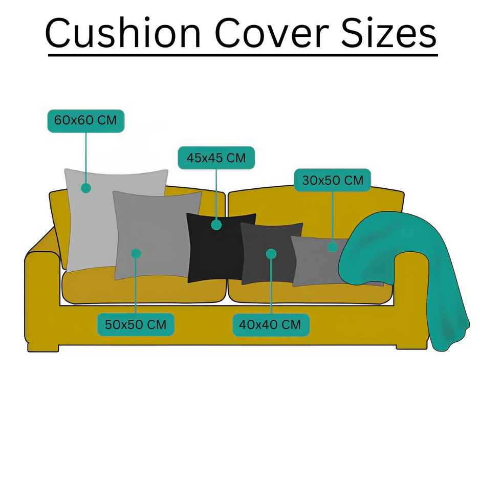 Lushomes Cotton Cushion Covers - Green White Checks | Blanket Stitch | 20 x 20 inch