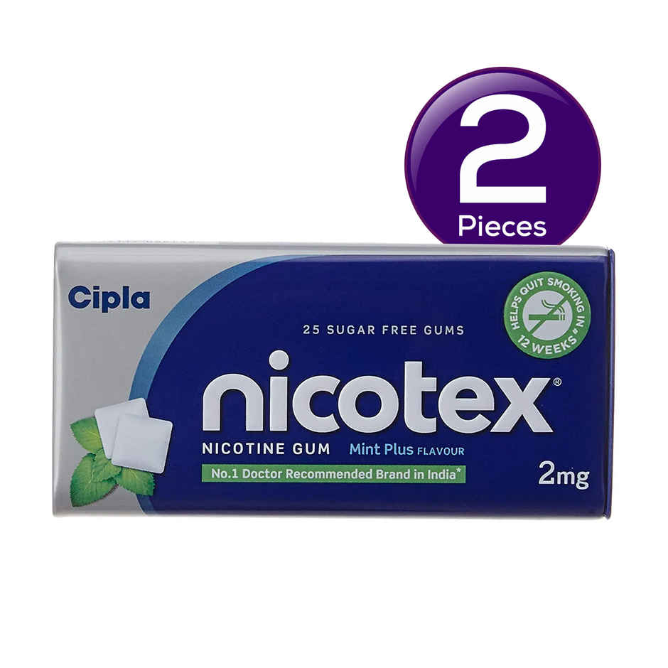 Nicotex Mint Plus Nicotine Gum 2MG Tin 29's Pack Combo
