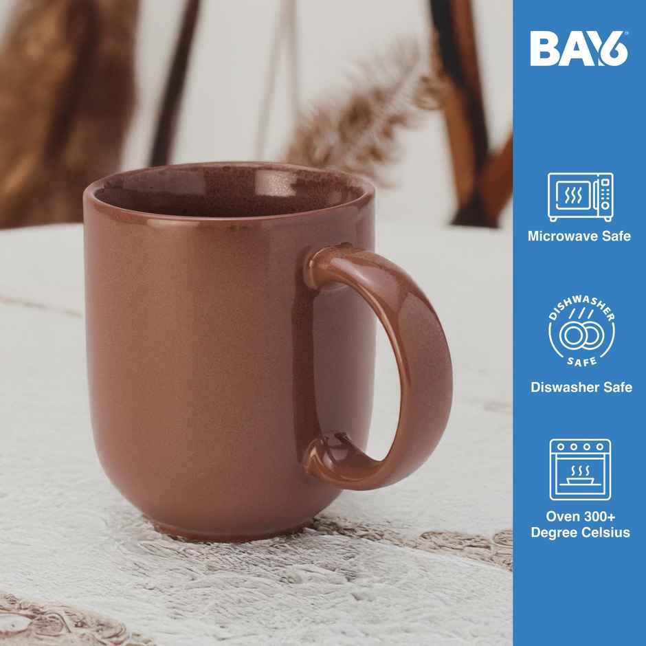 BAY6 Porcelain Coffee Mug Small Coupe 230 ml Reactive - 6 Pcs Set - Amaco