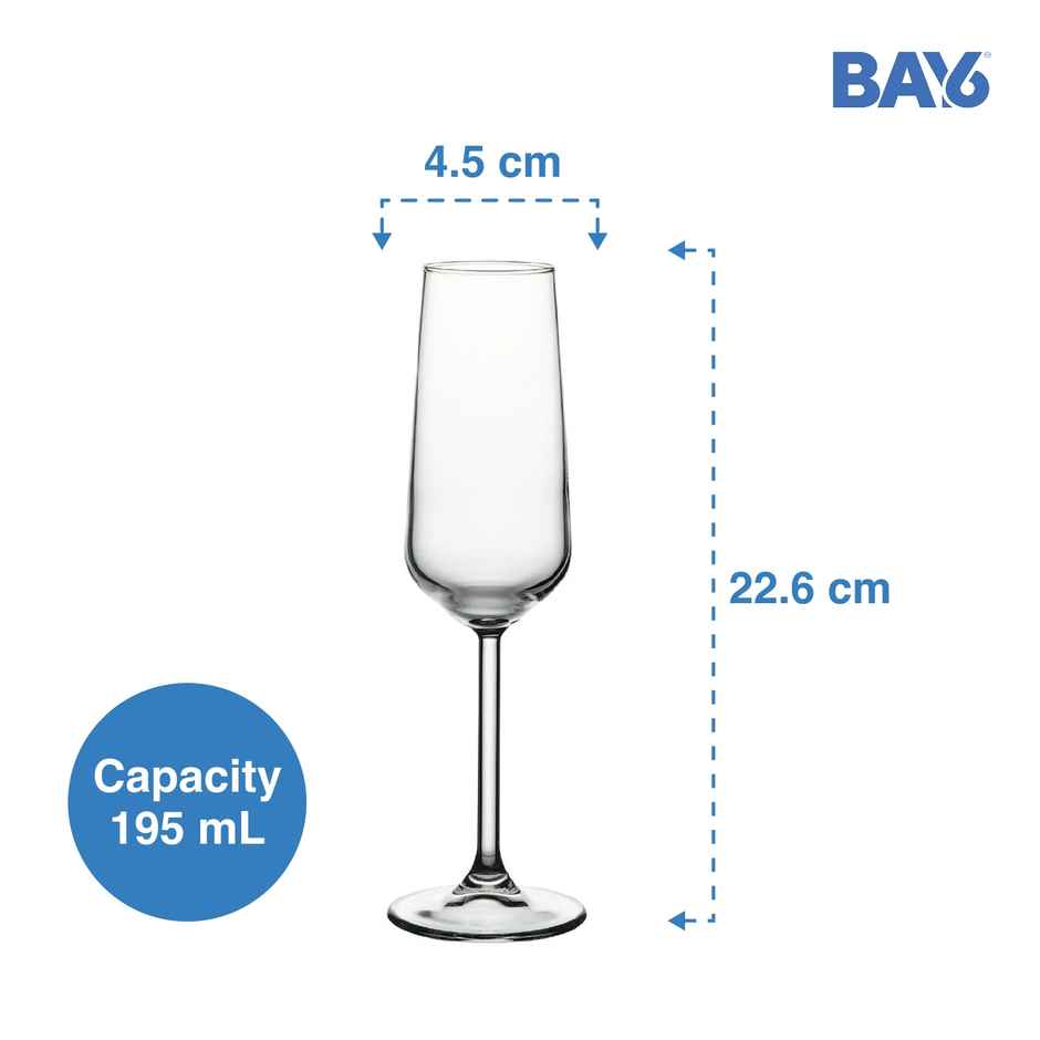 BAY6 Imported Champagne Glass Set - 195 ml - (2pc)