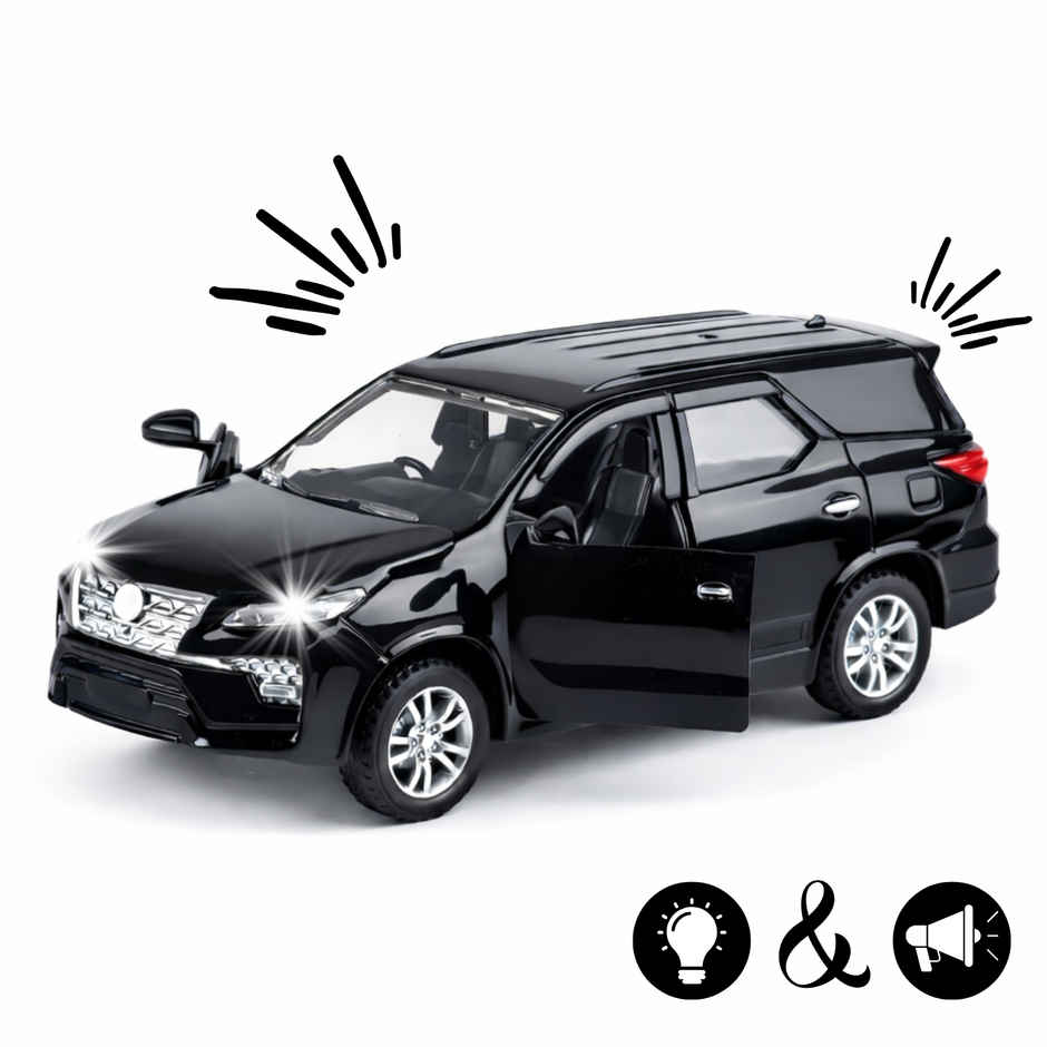 Race n Roll Light & Sound Elite Cruiser SUV Toy Car Pull back Action Fortu Black