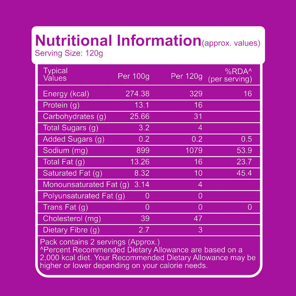 HyFun Tandoori Paneer Pizza, Cheesy Snack | Frozen