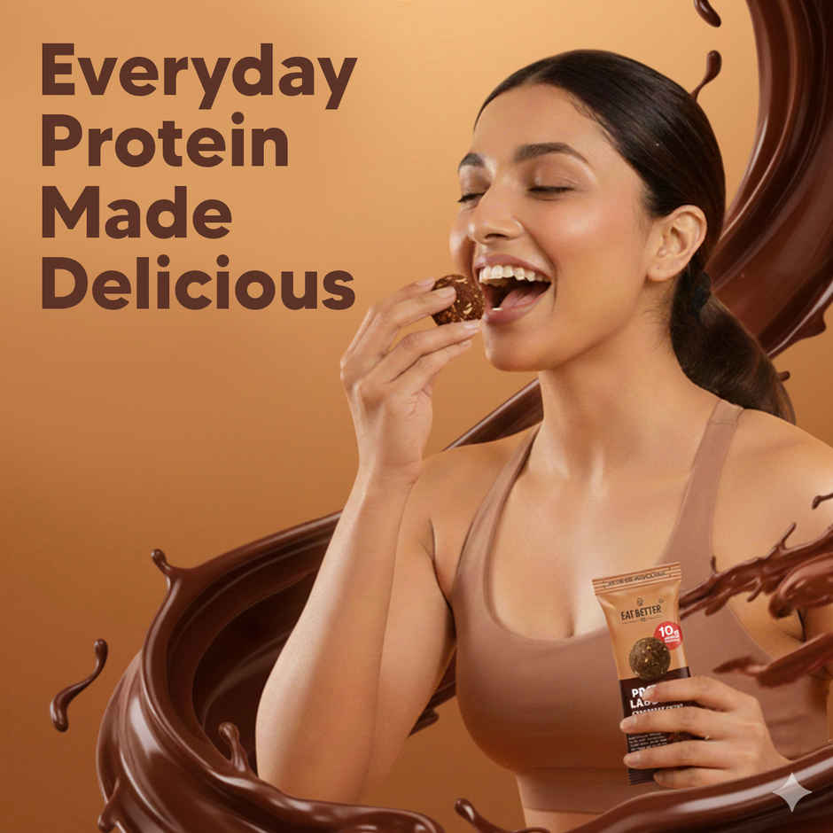 Eat Better Co Protein Laddu | Chocolate Fudge