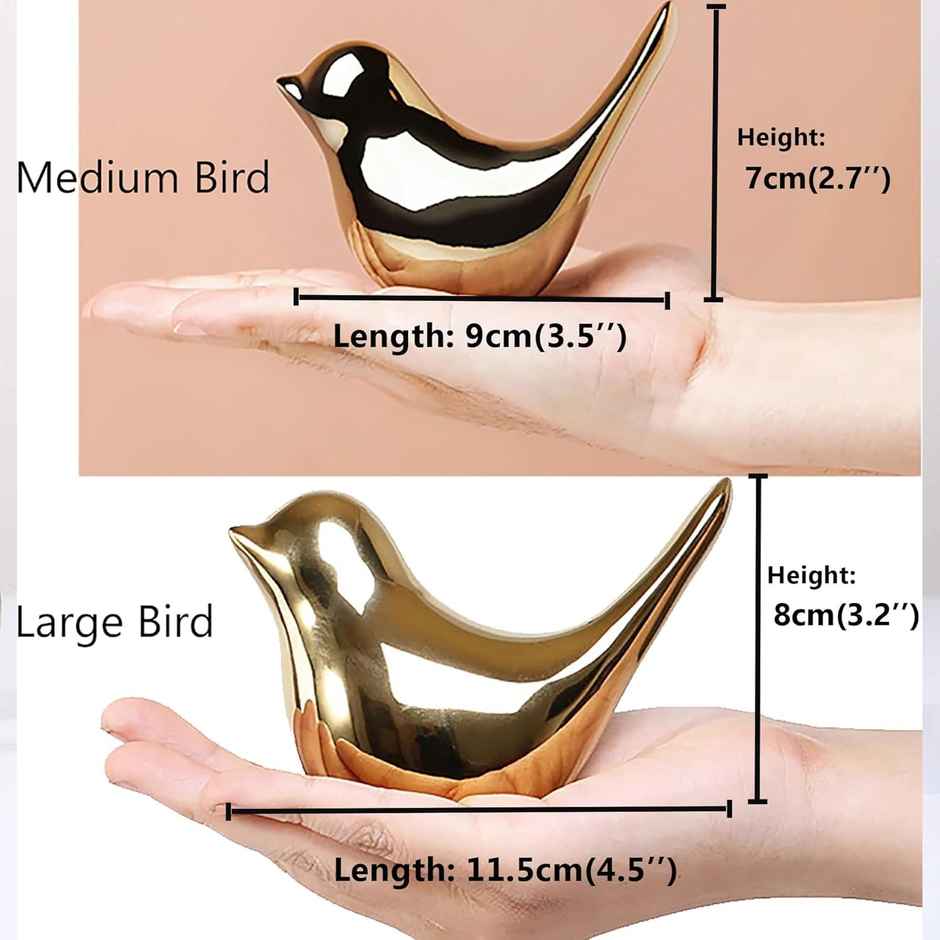 TIED RIBBONS Birds Showpiece Set | Golden
