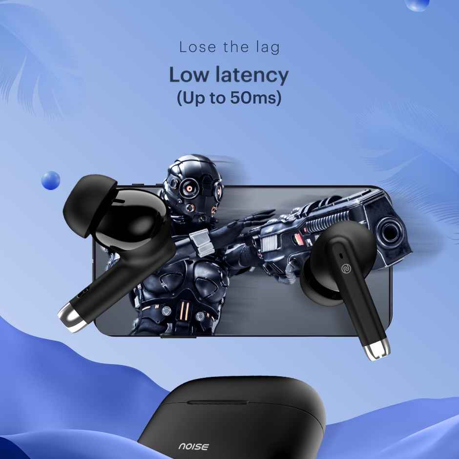 Noise Buds Aero TWS Earbuds with 45hrs Playtime, Instacharge and 13mm Driver Truly Wireless Earbuds, Bluetooth 5.3v - Charcoal Black