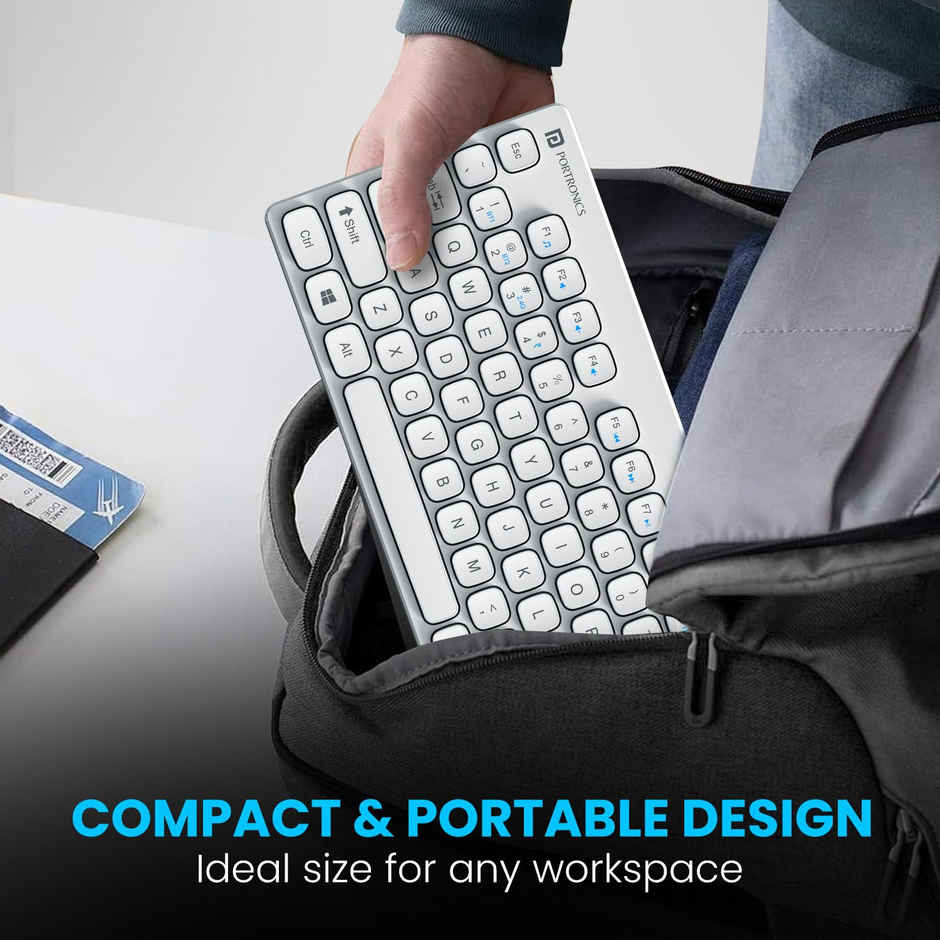Portronics Bubble Wireless Keyboard White