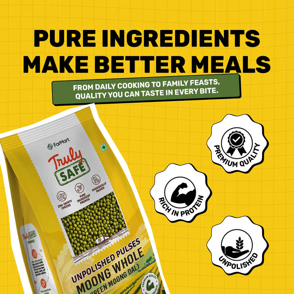 Truly Safe Moong Whole | Unpolished Dal