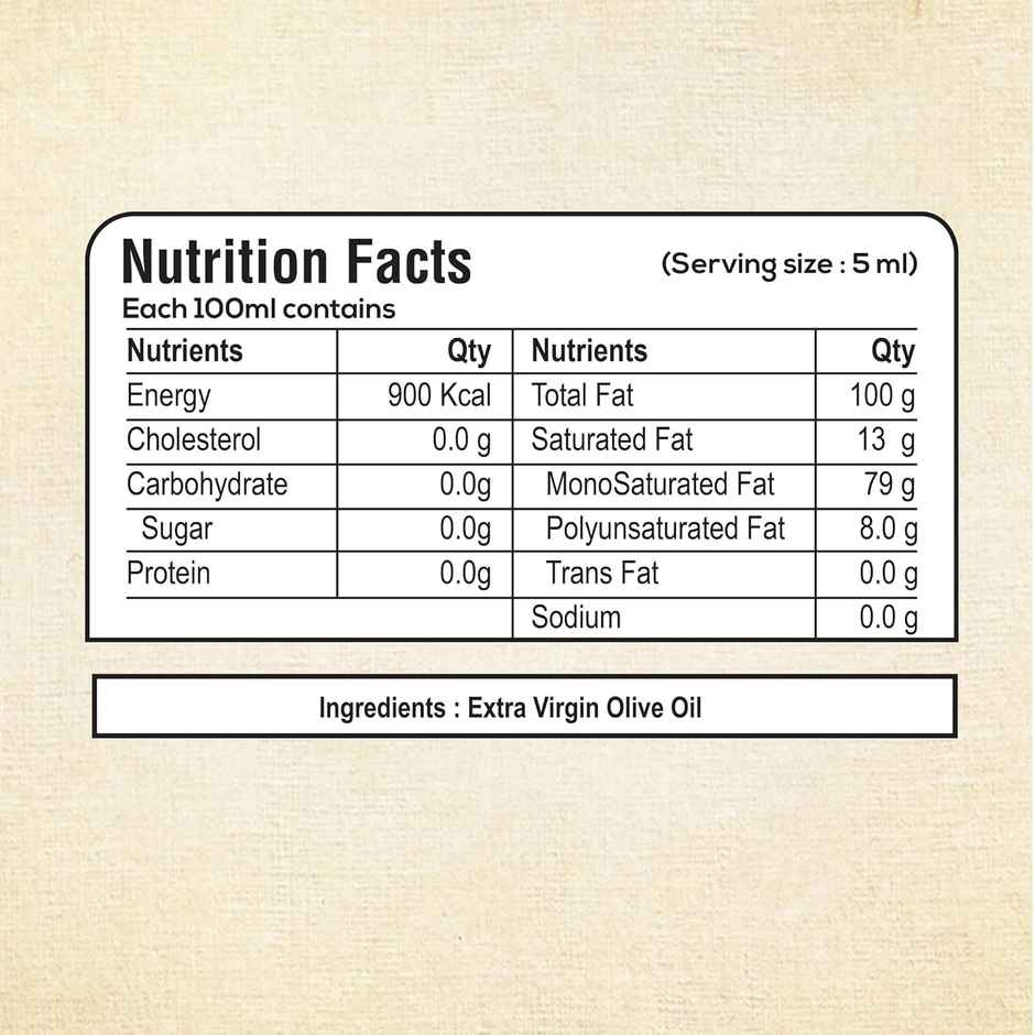 Pure Nutrition Extra Virgin Olive Oil | Cold Pressed, Organic, Multipurpose Cooking Oil