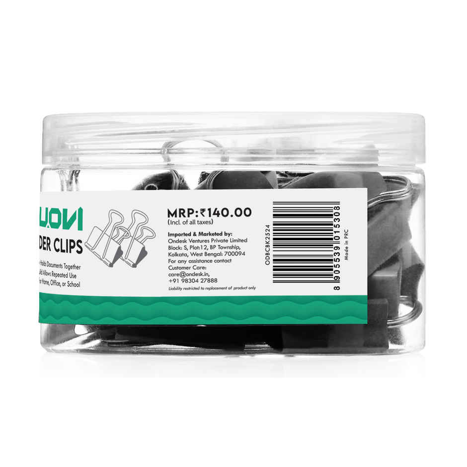 Nuovi Binder Clips | Black - 25 mm