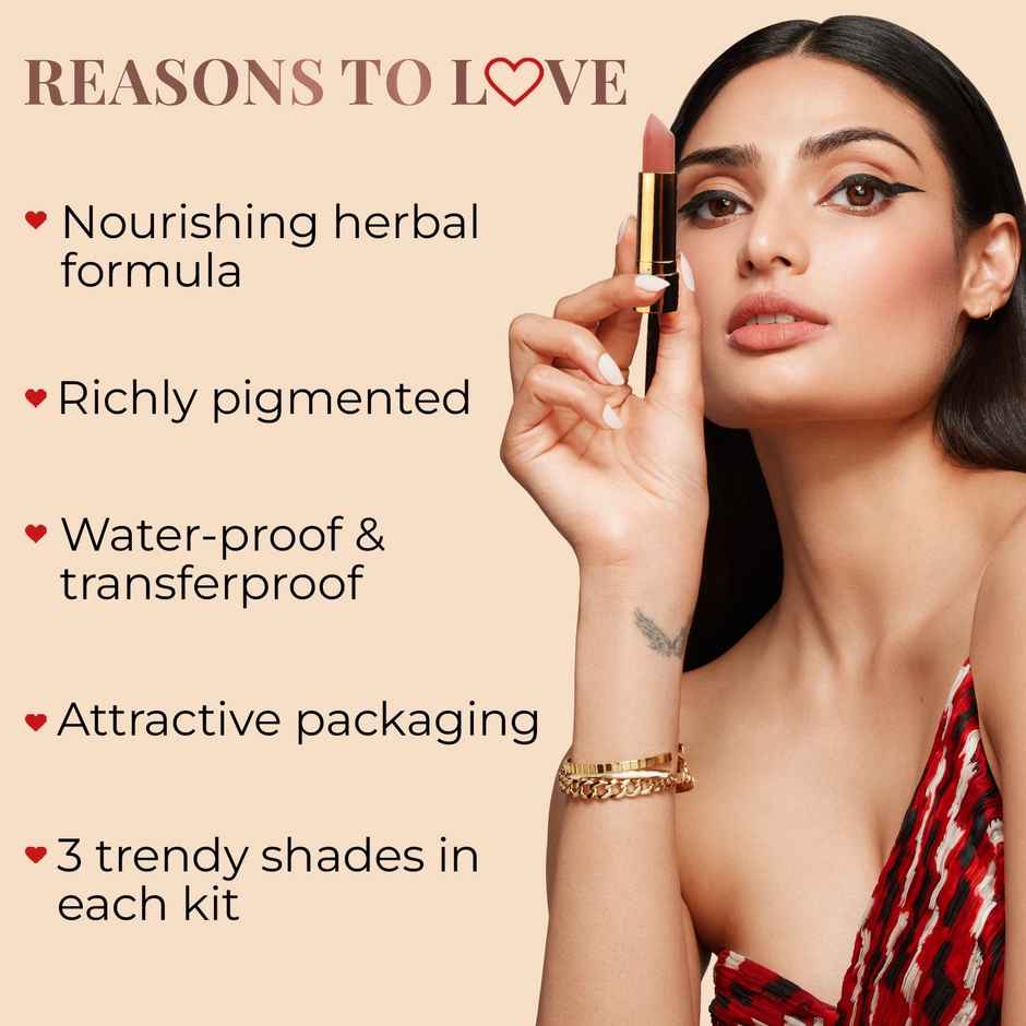 Just Herbs Long Stay Ultra Matte Lipstick - Brights & Pink