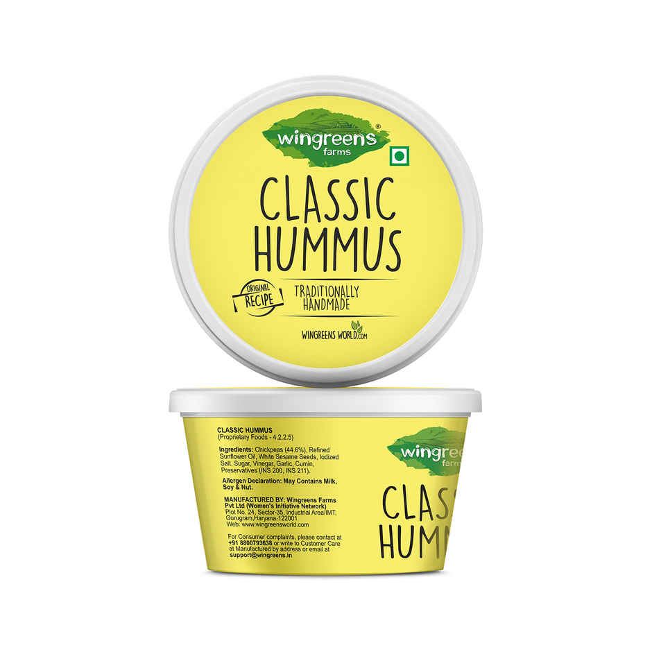 Wingreens Farms Classic Hummus | Hummus Dip