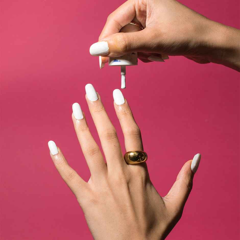 Gush Gel Nail Paint/Polish – Frosted Vanilla | Glossy Finish Nail Polish | Long Lasting Lacquer | Soft Nude Beige