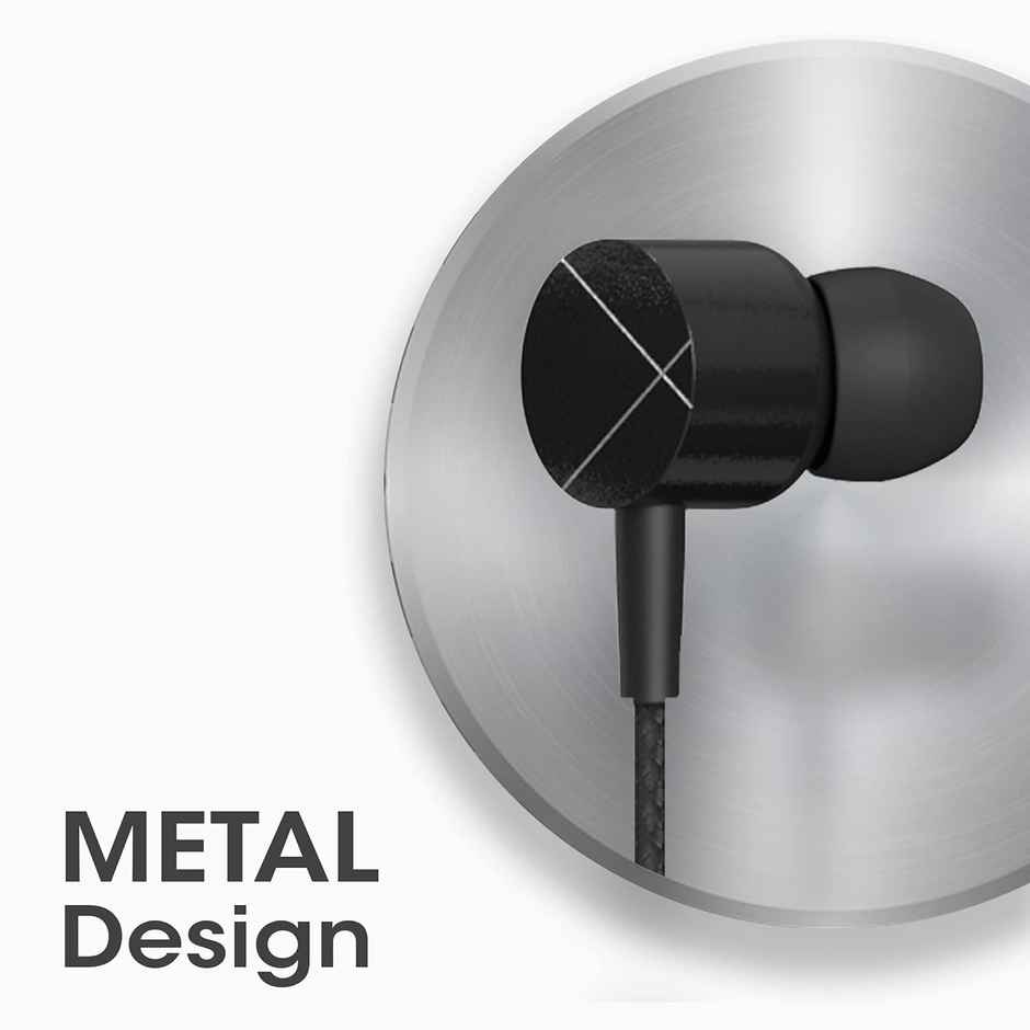 Zebronics Buds C2 Type C Wired Earphones, Mic, Braided 1.2M Cable, 10mm Drivers (Black)