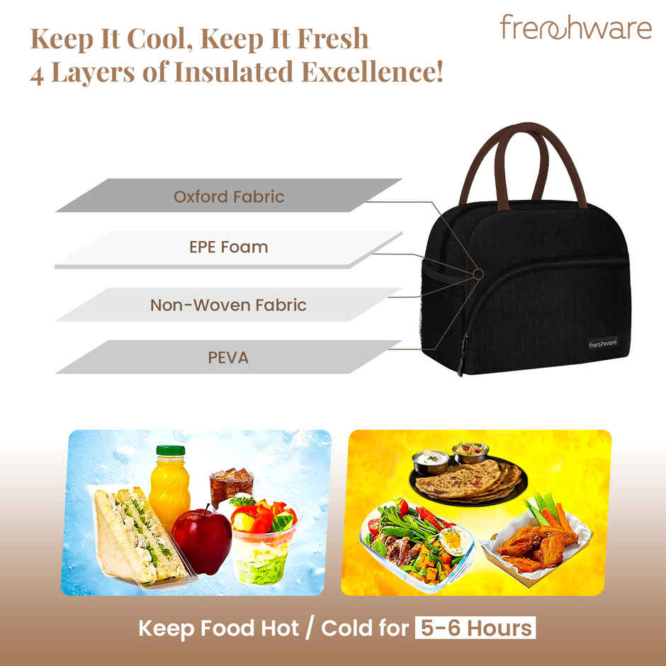 Frenchware Insulated Lunch Bag | Black