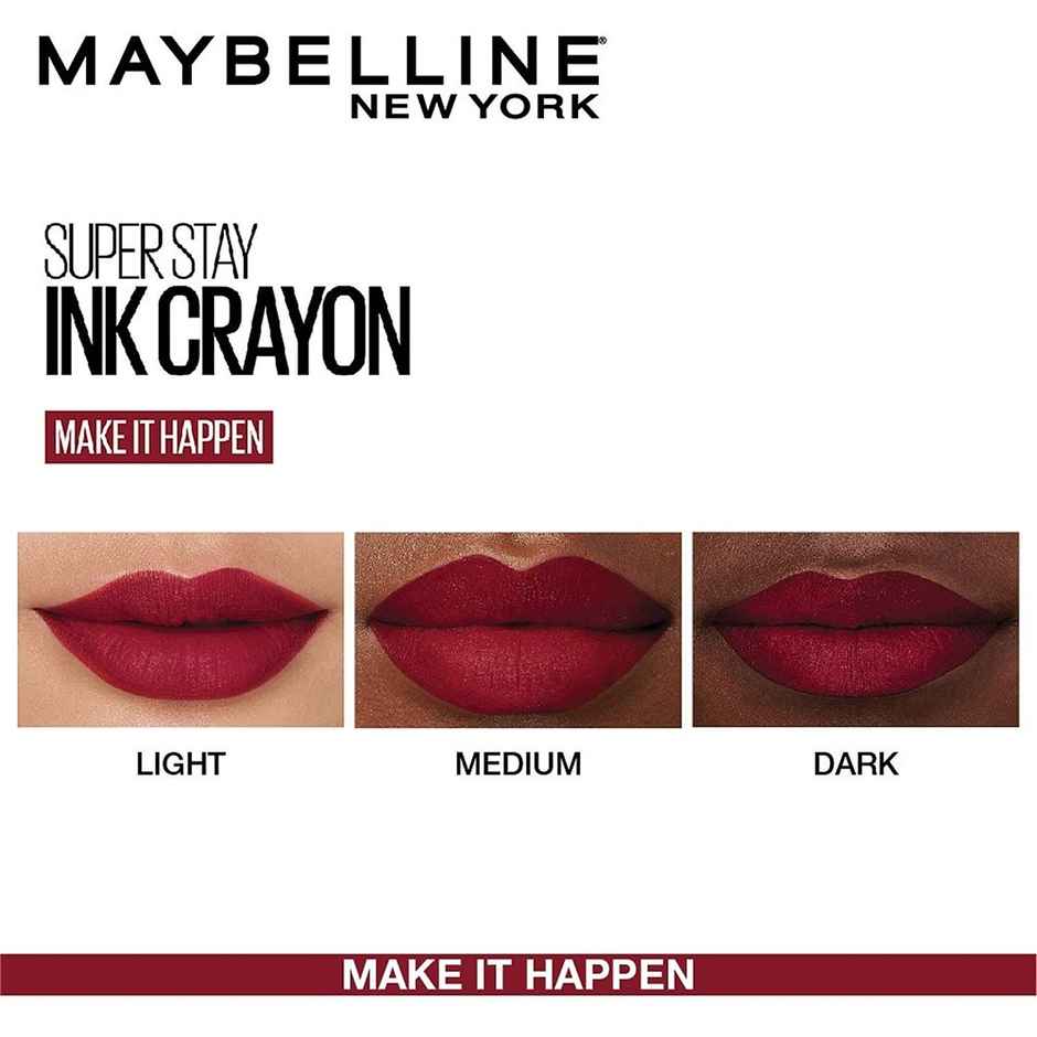 Maybelline Super Stay Crayon Lipstick, 55 Make it Happen