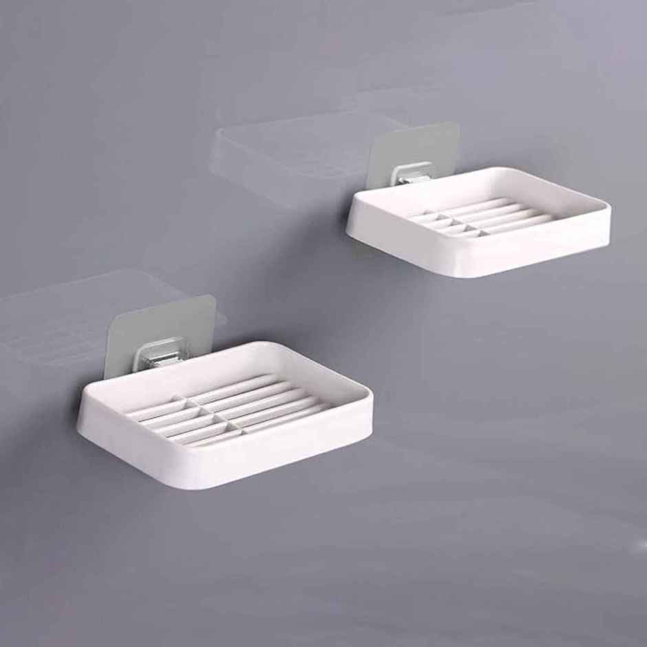 Bathroom 1Shelf + 1Soap Dish Holder | Self-Adhesive Rack for Wall