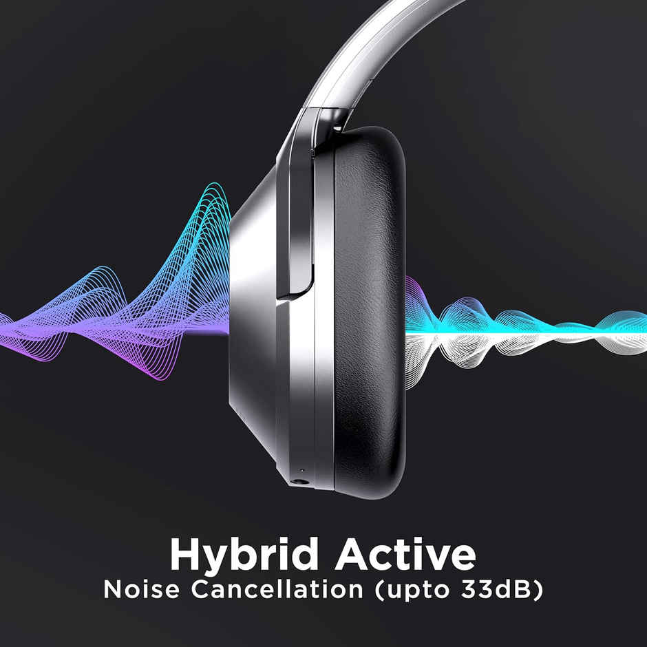 boAt Nirvanaa 751 ANC BT Over Ear Headphones w/ 65H Playtime & Hybrid ANC upto 33dB (Gunmetal Grey)