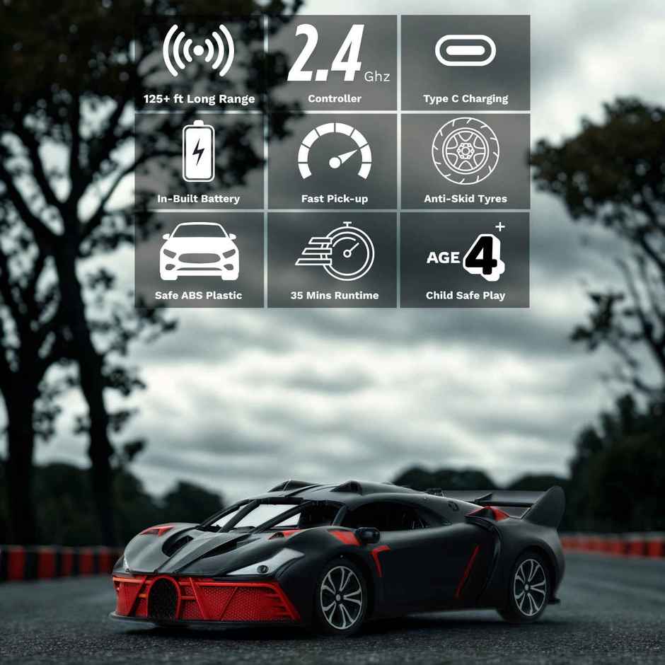 Frendo Hi Speed RC Car | Bug Black Matt