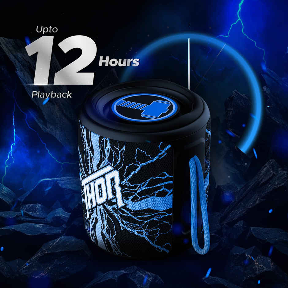 boAt Stone 350 Bluetooth Speaker w/ 10W RMS Stereo Sound & IPX7 Water Resistance (Electric Blue)