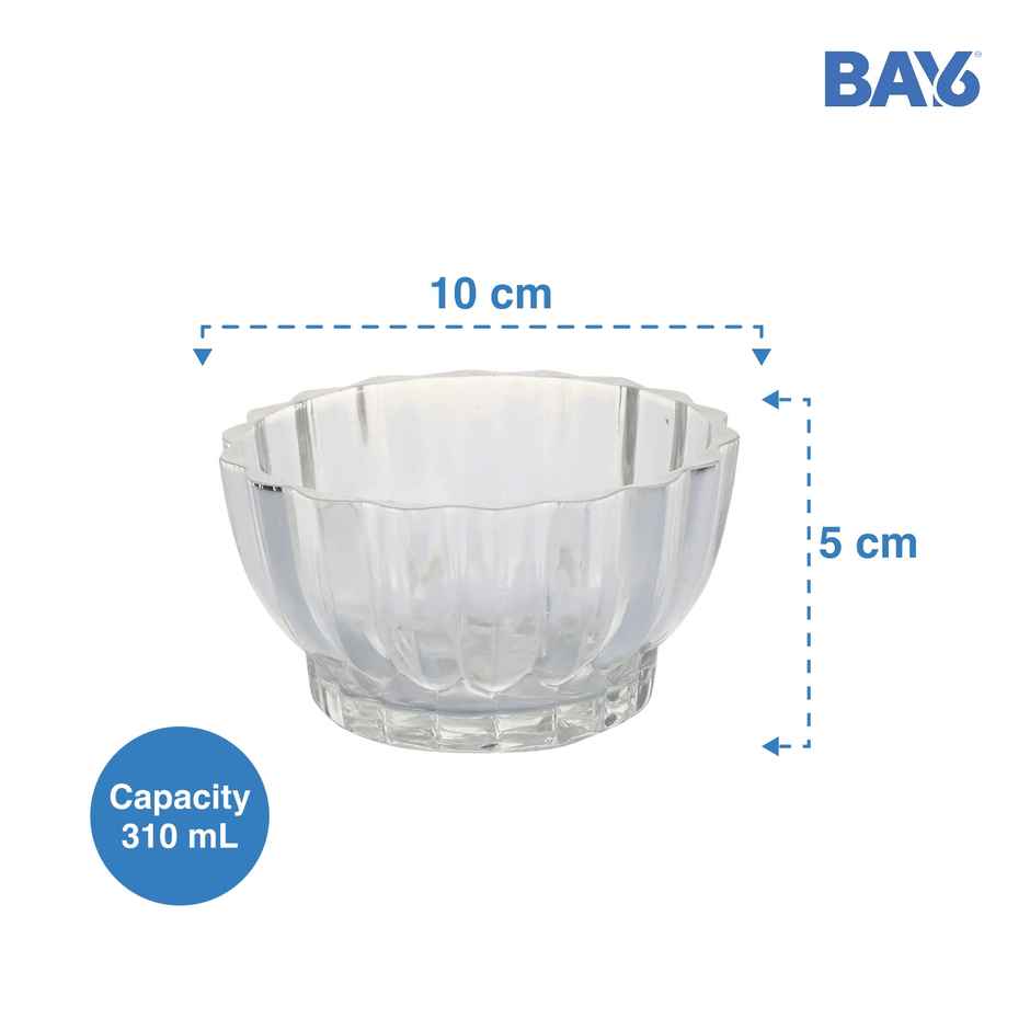 BAY6 Glass Dessert Bowl Set - 4.5 Inch -(2pc)