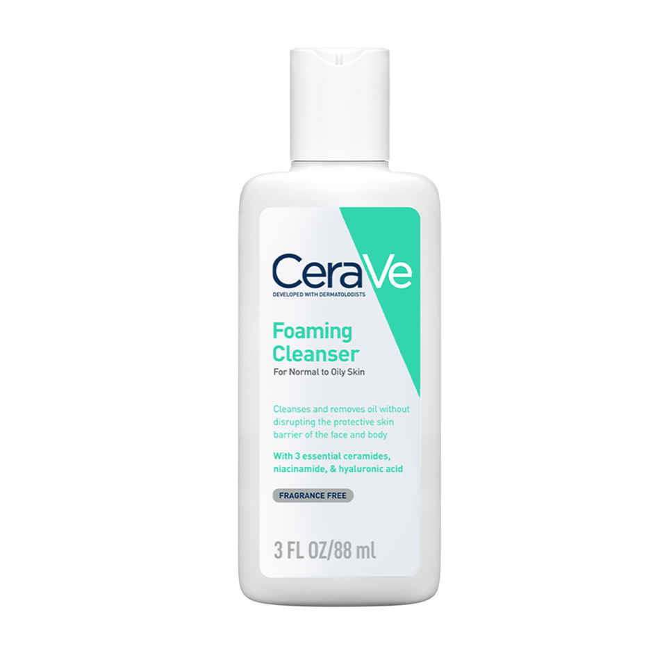 CeraVe Foaming Cleanser Face Wash For Oily Skin With Hyaluronic Acid, Ceramides & Niacinamide
