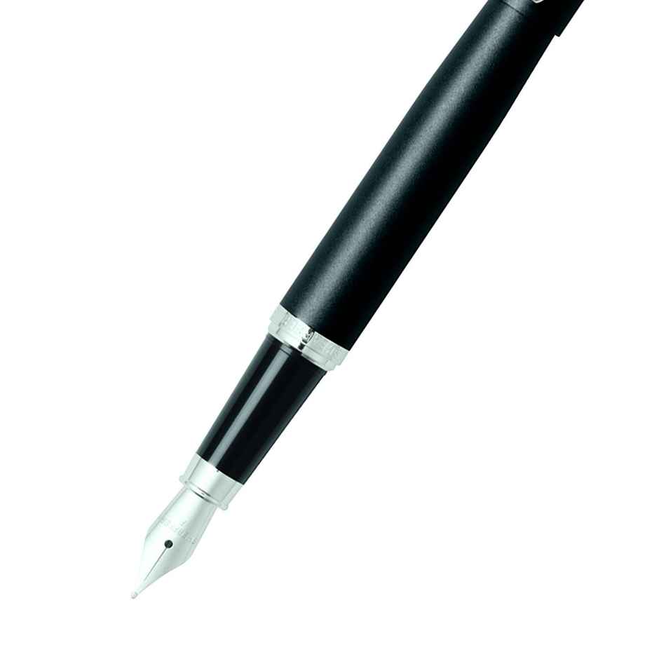 Sheaffer Fountain Pen | Medium Nib | Chrome Plated Trims | Matte Black