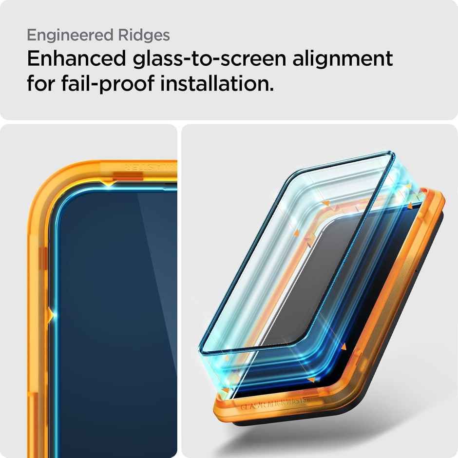 Spigen Alignmaster Tempered Glass Screen Protector Guard For Iphone 14 Pro - 2 Pack for Smartphone