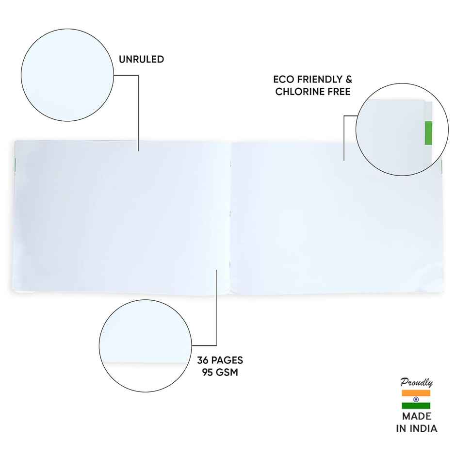 Doms Yellow Drawing Book Unruled (36 Pages, 29.7 x 21 cm)