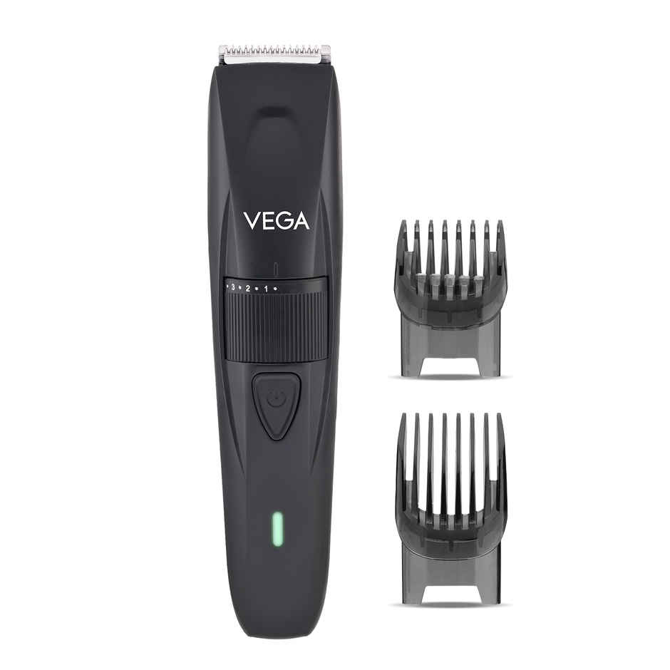 Vega Beard Trimmer for Men with 90 Mins Runtime & 2 Comb Attachment, USB Type C (Power Lite VHTH-38)