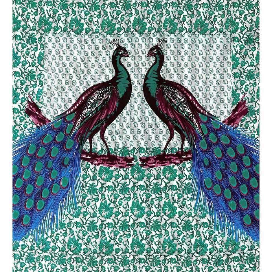 Metro Living 104 Tc Cotton Double Animal Flat Bedsheet | Pack Of 1, Green)