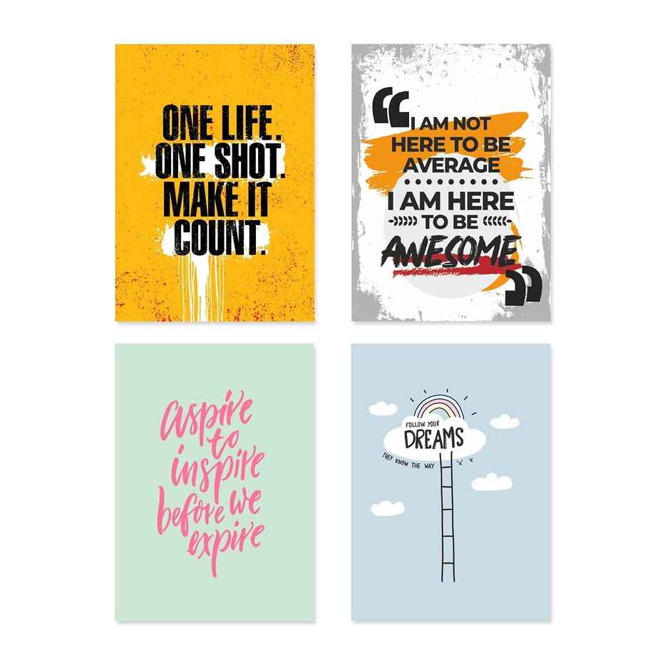 Paper Plane Design Wall Posters For Office Decor | Set of 10 | Size | 12 Inch x 18 Inch | D41