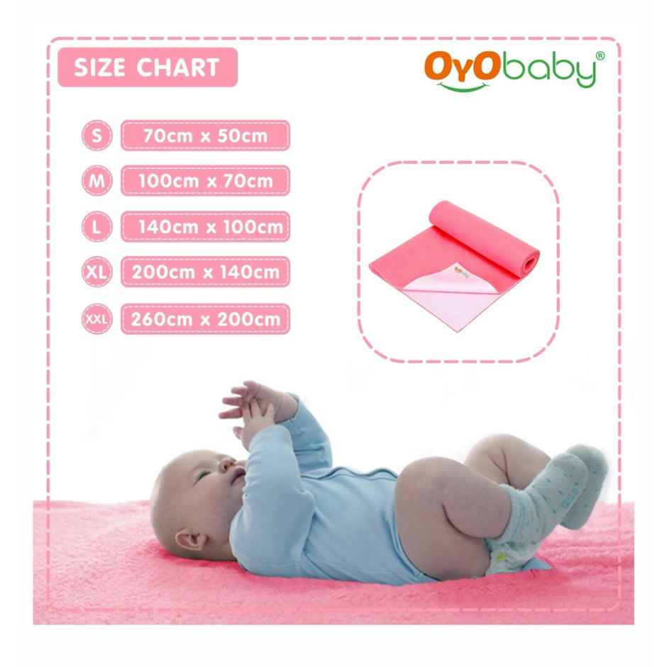 Oyo Baby Waterproof Dry Sheet S 50Cm X 70Cm, Salmon Rose