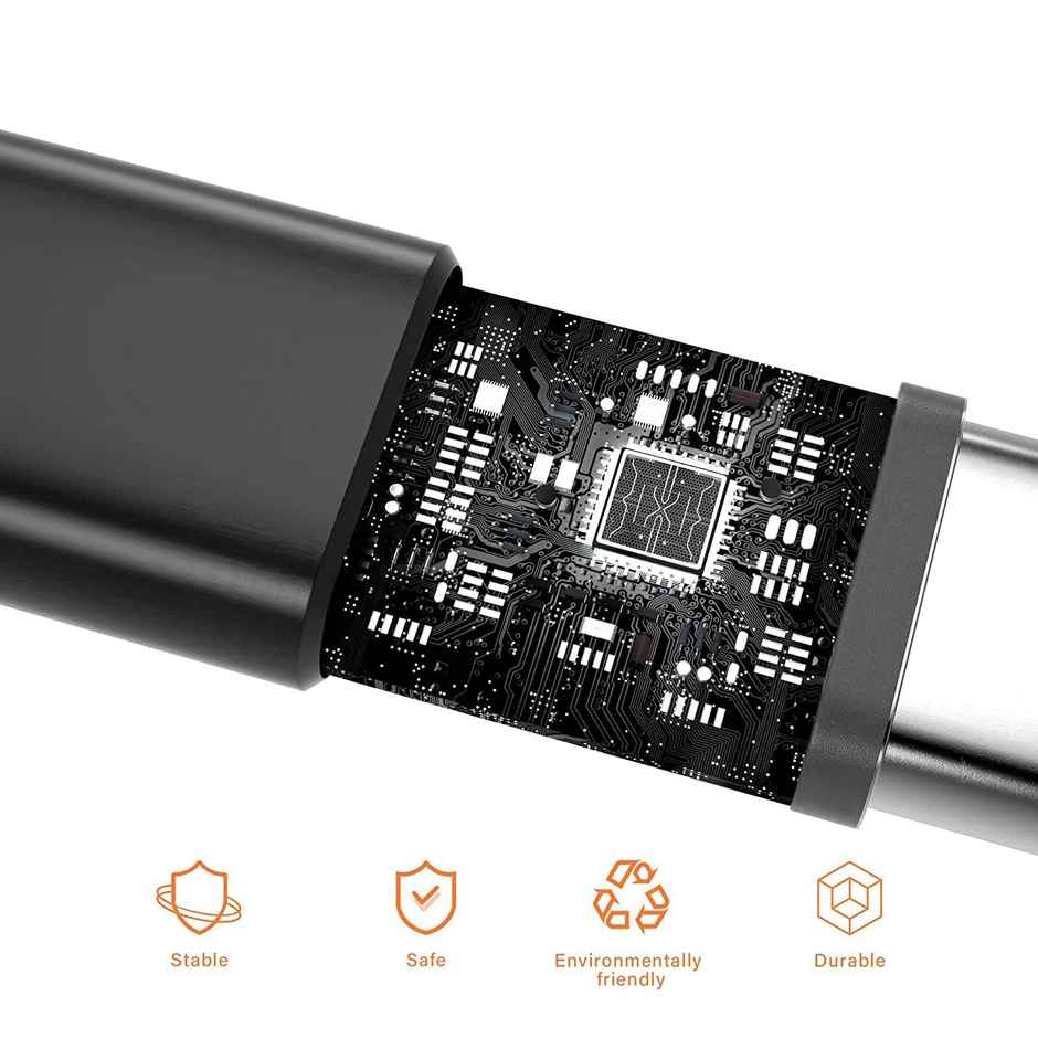 Bestor 3-in-1 Multi Charging Cable - Nylon Braided Fast Charging Cable for Android, iOS, Type-C Devices - Compatible with Smartphones & Tablets - Black