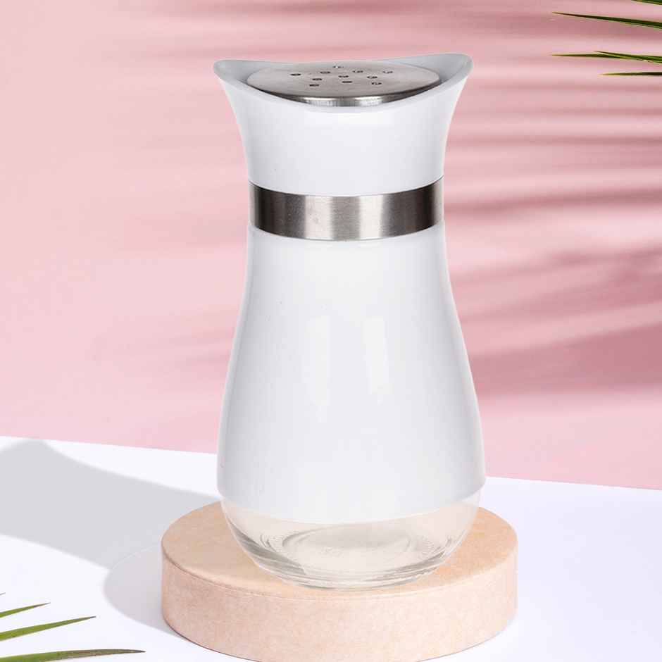 Kuber Industries Salt Shaker Box | Stainless Steel Pepper Shaker Box-White