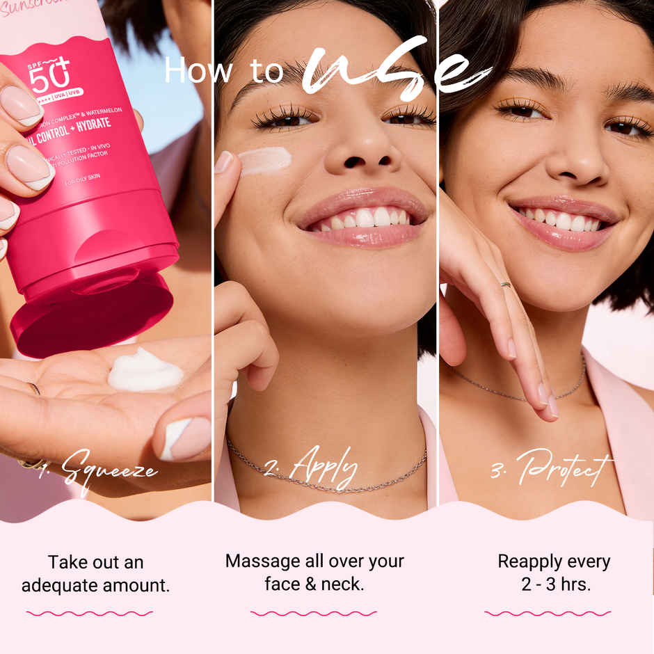 Aqualogica Radiance+ Dewy Lightweight Sunscreen Gel SPF 50+ PA+++ for Oily & Acne-Prone Skin