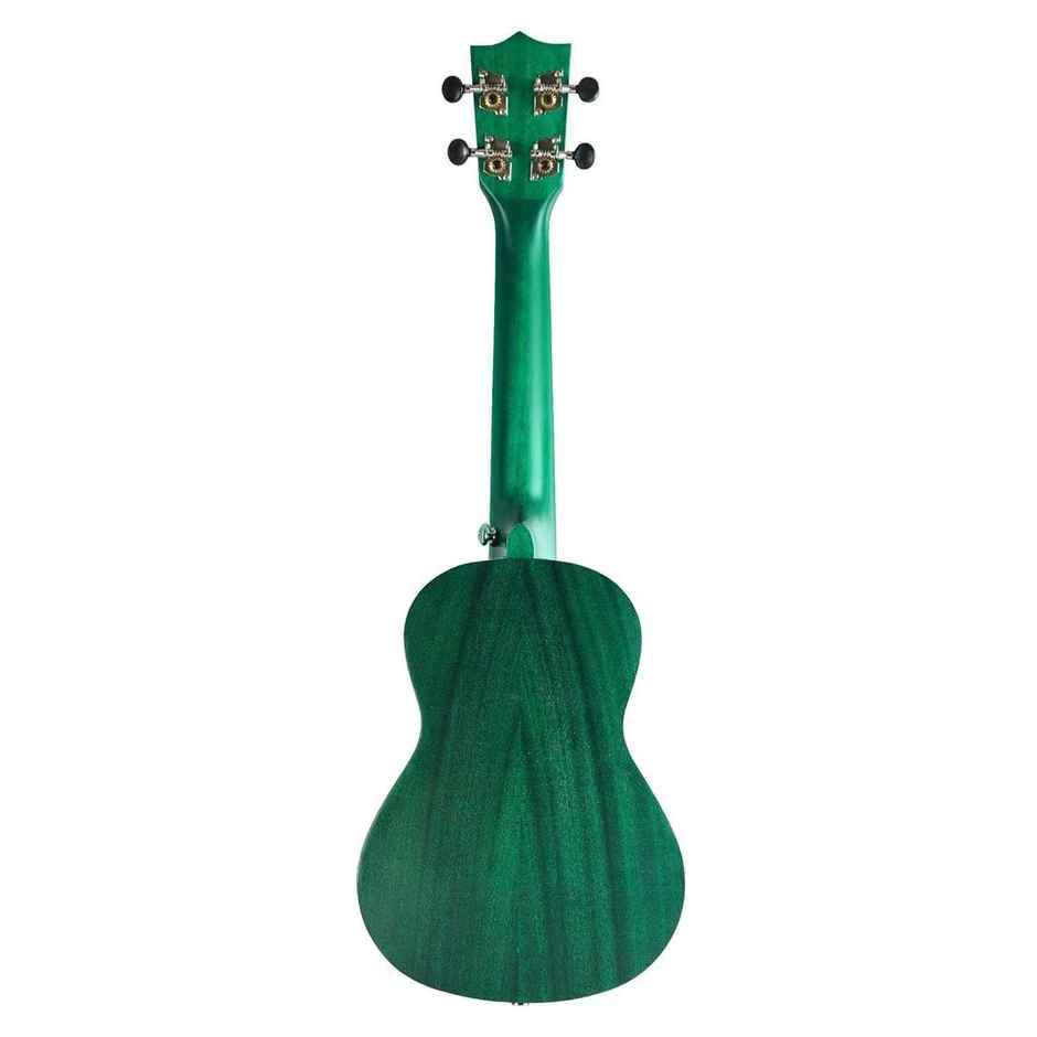 Kadence Concert Ukulele 23 Inch - Fluorocarbon Strings | Matte Finish | Strap & Bag | Green