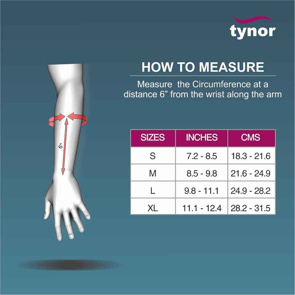 Tynor Elastic Wrist Splint Grey Right M