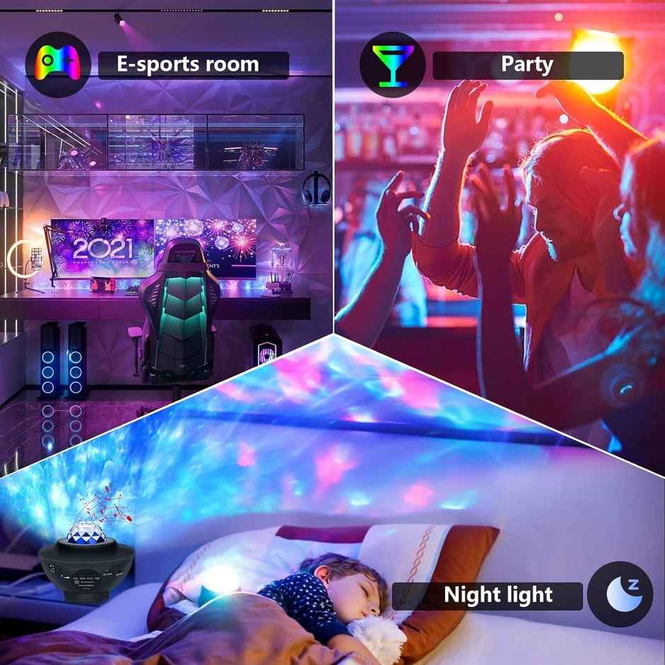 Desidiya Northern Galaxy Light Aurora Projector,33 Light Effects,Bedroom Lamp,Bluetooth Speaker