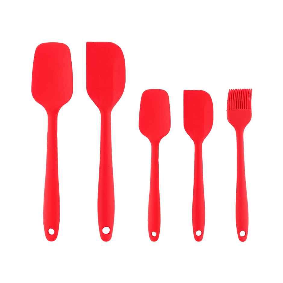 Frenchware Non-Stick Silicone Spatulas - Heat-Resistant, Food-Grade & BPA-Free - Red