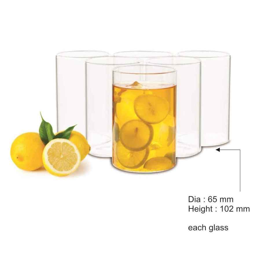 Signoraware Ilusion Glass Regular | Set of 6 | Transparent