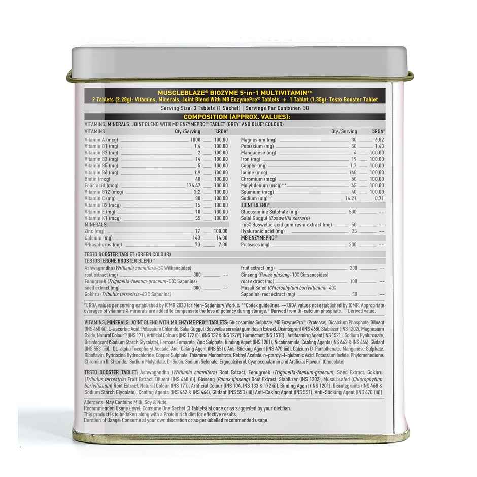 Muscleblaze Biozyme Daily Multivitamin (90 Tablets)