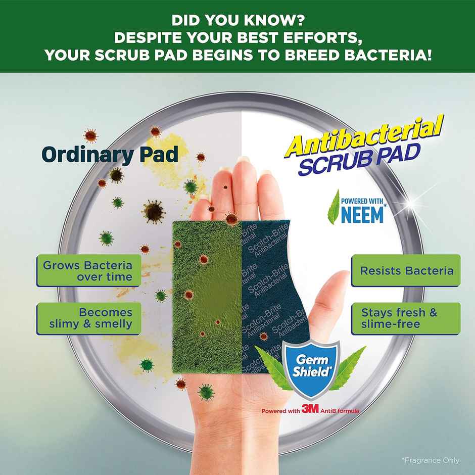 Scotch-Brite Anti Bacterial Scrub pad 3s pack
