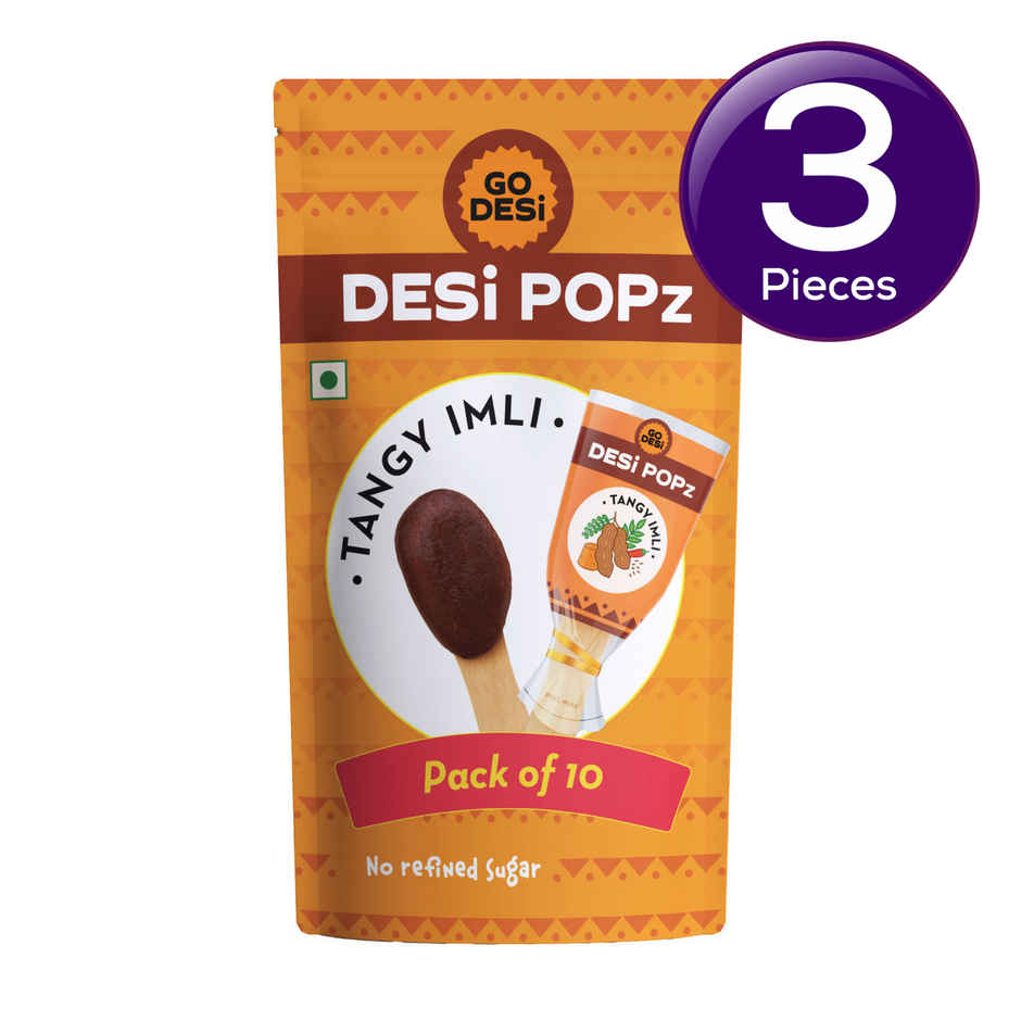 Tangy Imli (Tamarind) 10 Pcs Sour Candy | No Refined Sugar | Lollipop by GO DESi Combo