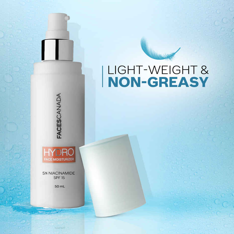 FACES CANADA Hydra Face Moisturizer | SPF 15 | Lightweight & Non-Greasy | Hydrating