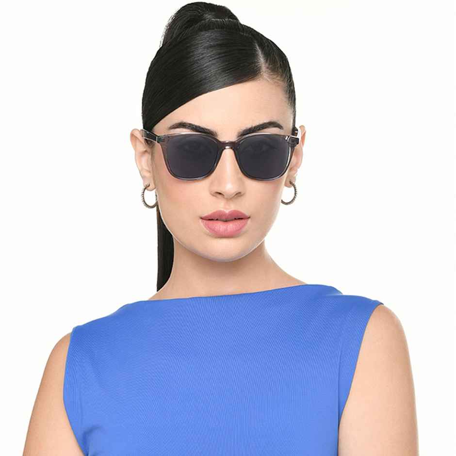 John Jacobs By Lenskart | Premium Polarized Sunglasses | Unisex | Square | Medium-139mm | Grey-Blue